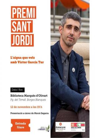El premi Sant Jordi Víctor Garcia presenta el seu llibre ‘L’aigua que vols’ a les Borges