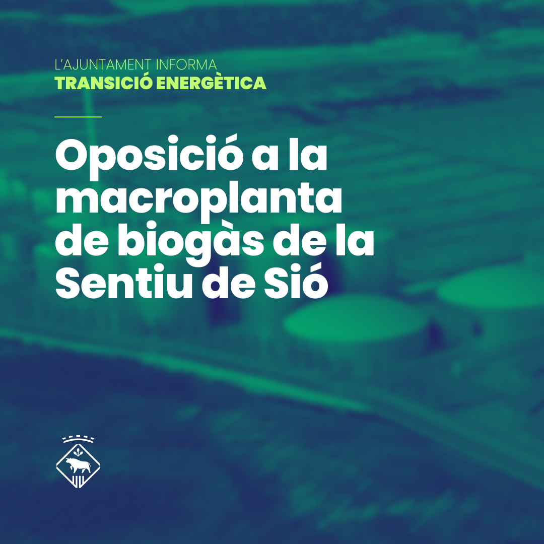 Oposició a la macroplanta de biogàs de la Sentiu de Sió